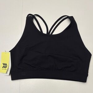 all in motion Black Double-Strap High Neck Sports Bra